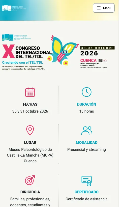 Fechas, lugar y modalidades del congreso en el móvil