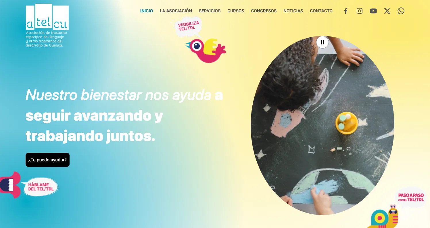 Portada de la web de ATELCU
