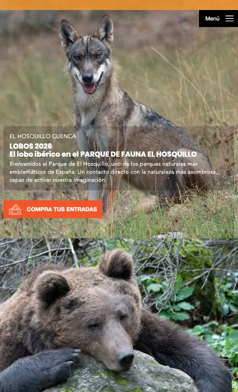 Portada de la web de El Hosquillo en el móvil