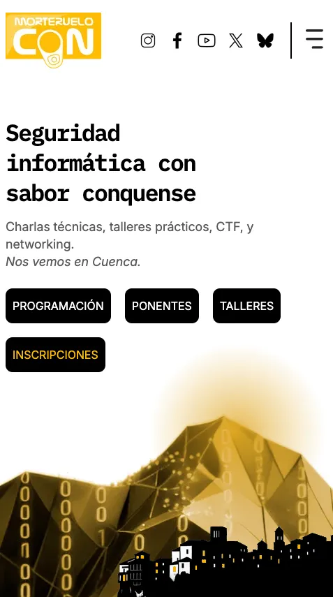 Portada de MorterueloCON en el móvil
